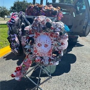 Friday the 13th hockey mask door wreath